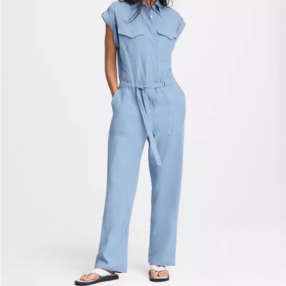 Rag & Bone Luna Blue Jumpsuit